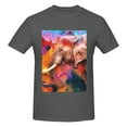 thumbnail image 4 of Bingfone Oil Paintings Of Elephants Men'S Loose Fit Short-Sleeve Pocket T-Shirt, 4 of 7