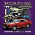 thumbnail image 2 of Ford Mustang Untamed Spirit Cars and Trucks Mens Graphic Tank Top, Purple, Small, 2 of 5