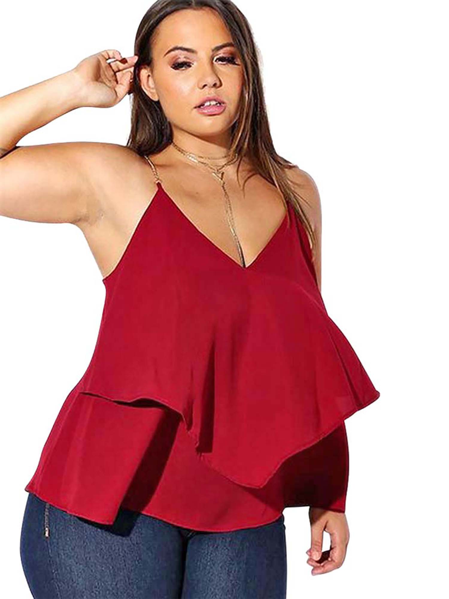 plus size ruffle top