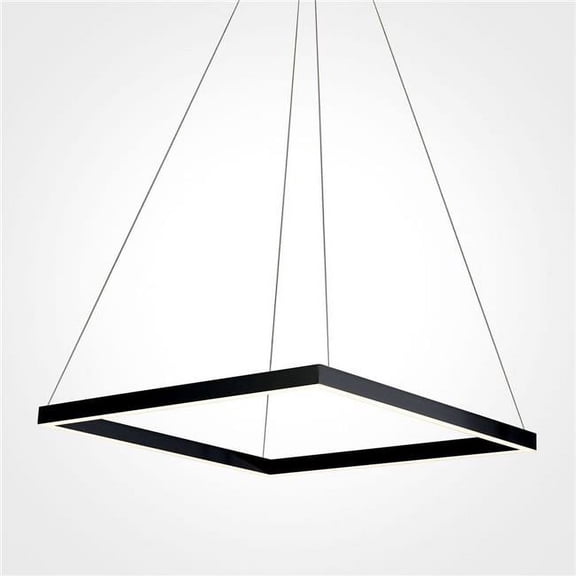VONN Atria 20" Adjustable Aluminum ETL Certified Integrated LED Chandelier Black