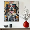 thumbnail image 5 of Bernese Mountain Dog Poster Riding A Motorcycle - Bernese Mountain Dog Canvas Wall Art For Bedroom Decor - Wall Art Bedroom Aesthetic - Best Friend Birthday Gifts, 5 of 6