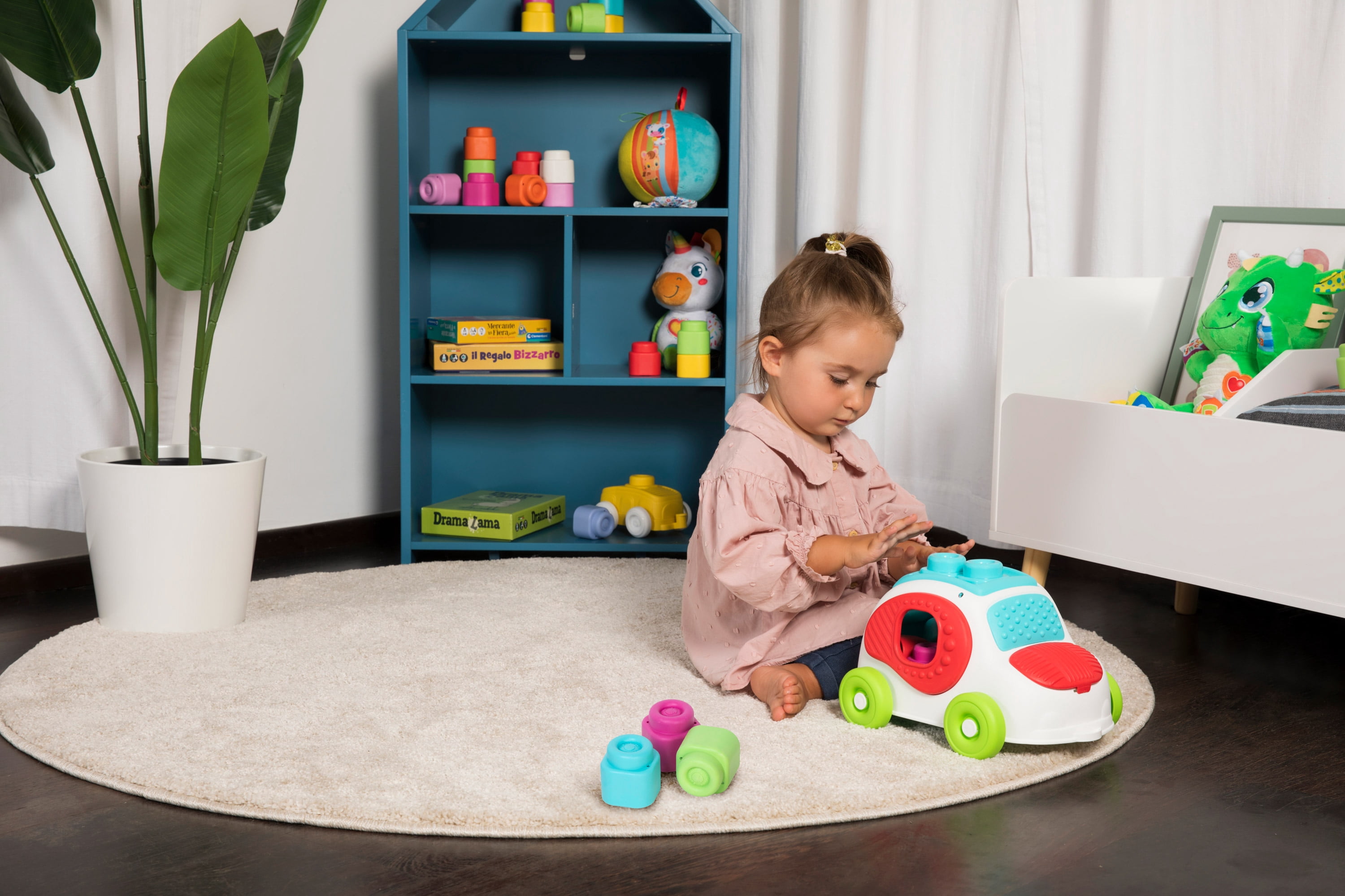 Clementoni Soft Clemmy Sensory Car for Babies and Toddlers with Stacking Blocks
