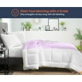 thumbnail image 2 of King Comforter Contrast Lilac 300 GSM Plush Siliconized Microfiber Fill Duvet Insert With 1000 Thread Count Egyptian Cotton Shell Fluffy with Piping & Matching Pillowcases, 2 of 8