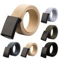 thumbnail image 6 of VISALY Belts Womens Western Belts | Belts Silver Buckle Black Belt with Gold Buckle Men's and Women's Canvas Belts Cut to Wide Belts for Dresses Leather Belts Belts for Jeans, 1 Pack, 6 of 6