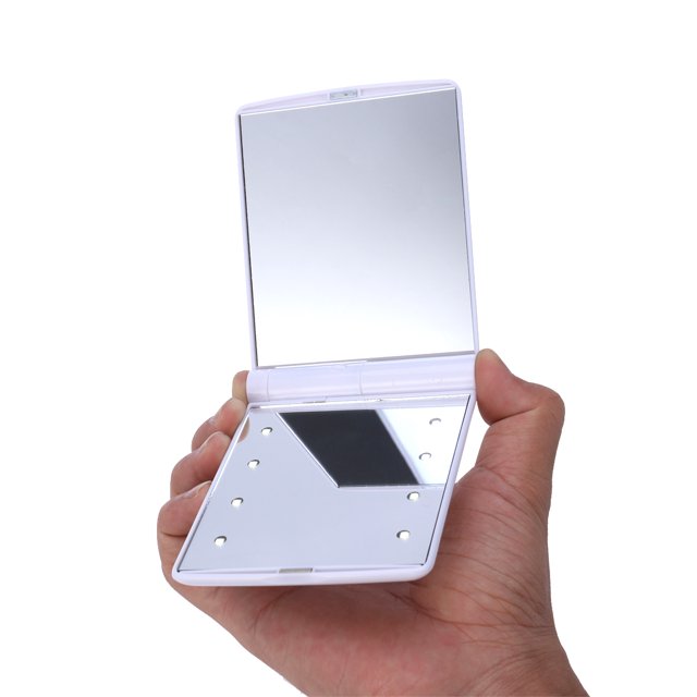 OULII lighted makeup mirror LED Lighted Makeup Mirror for Women with Wireless Operation and ABS Material 1Pack