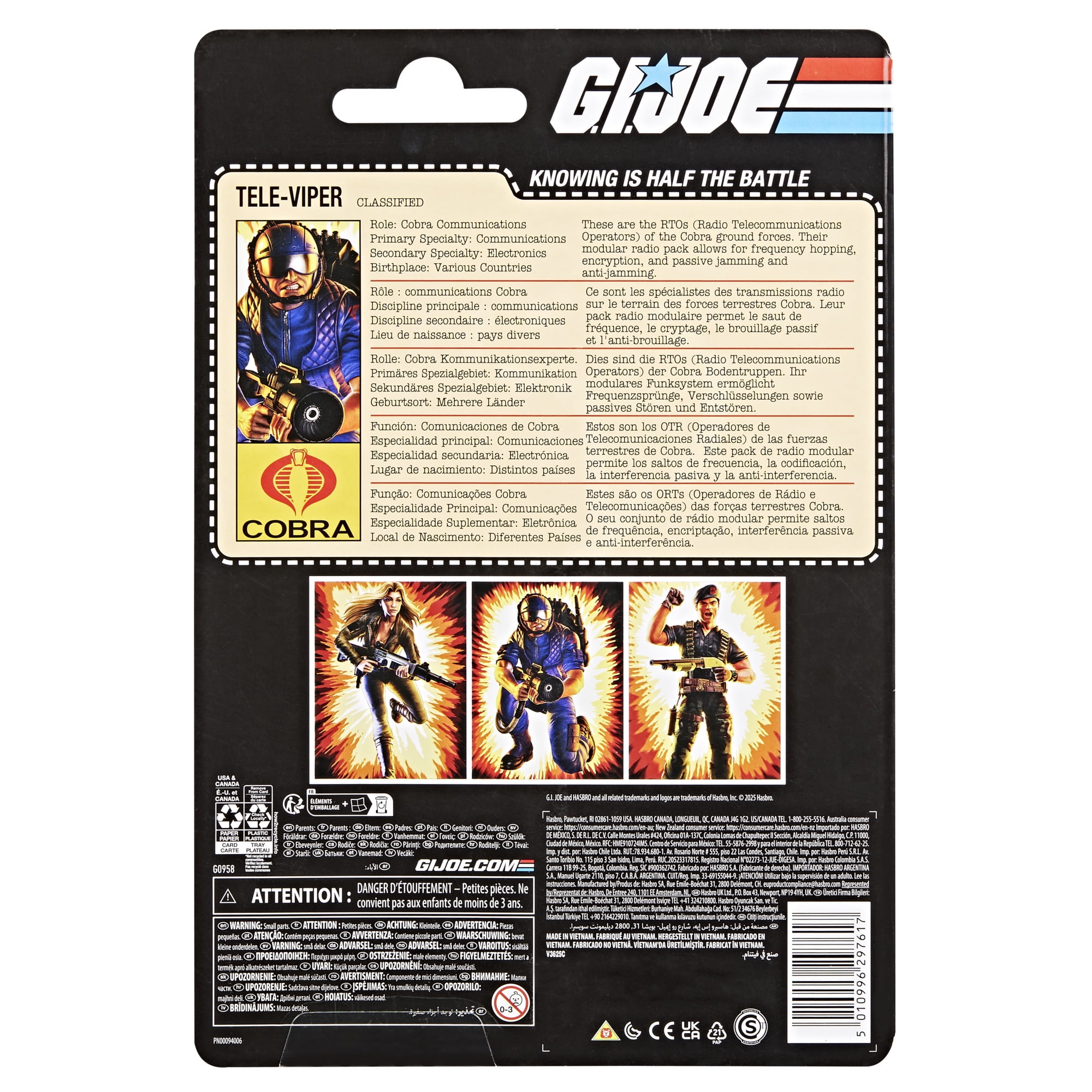 G.I. Joe Classified Series Retro Cardback, Tele-Viper Action Figure