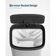 thumbnail image 4 of EuKer Large Garbage Can with Lid, 15.8 Gal Recycle Bin for Kitchen, Bathroom, Living Room, White, 4 of 6