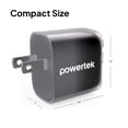 thumbnail image 5 of Powertek Frosty 20W USB-C PD + USB-A Dual Port Wall Charger, Black, 5 of 7