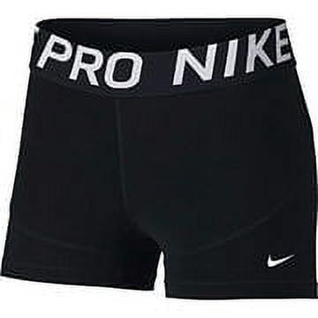 Nike Women's Pro 3" Training Shorts (Black White, Small)