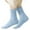 Sky Blue, variant on Bibifish Womens Socks Solid Color Winter Thickened Thermal Socks Cozy Fall Winter Cold Weather Daily Wear Above Ankle Socks For Ladies