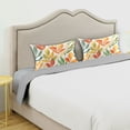 thumbnail image 3 of Yayeee Pillowcase King Size Set of 2 Satin Wrinkle Resistant Pillow Case, Orange Autumn Leaves, 3 of 7
