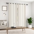 thumbnail image 6 of Lfeey Beige Geometric Blackout Curtains, Thermal Insulated Room Darkening Grommet Window Drapes for Living Room, 42Wx96L, 2 Panels, 6 of 7