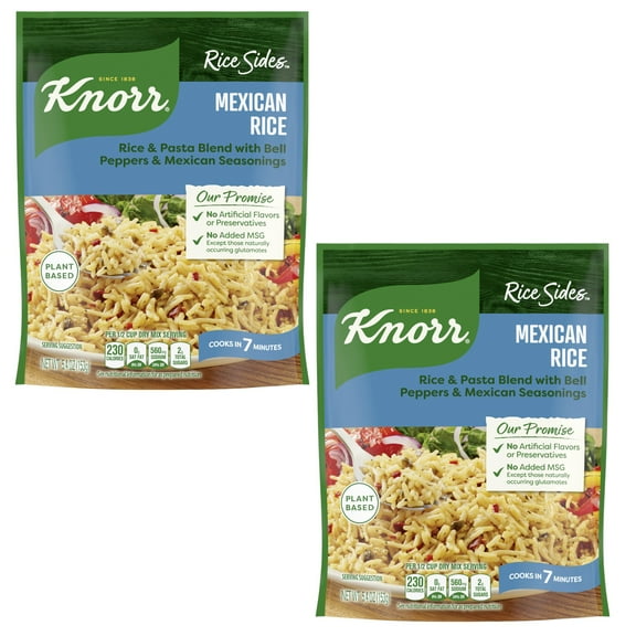 (2 Pack ) Knorr No Artificial Flavors Mexican Parboiled Rice, 5.4 oz