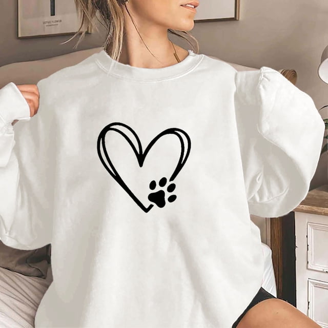 Amzcrzy Chandail pour Femmes Chandail à Col Rond pour Femmes Imprimé de Pâques à Manches Longues Chandails Sans Capuche Chemises à Manches Longues pour Femmes Chandail à Enfiler Chandail à Col Rond Chandail pour Femmes P