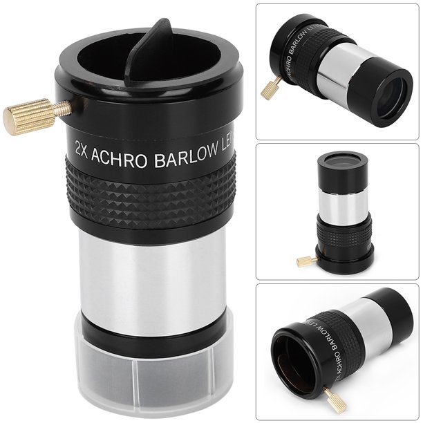 Mgaxyff Astronomical Telescope Eyepieces Lens, Barlow Lens,1.25 Inch 2X Barlow Lens for