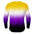 thumbnail image 4 of Dagegui Long Sleeve Henley Shirts for Men Gradient Color Print T-Shirts Tie Dye Tops Big and Tall Crewneck Buttons Tees Trendy Outdoor Active Shirt Today Clearance Purple 5XL, 4 of 4