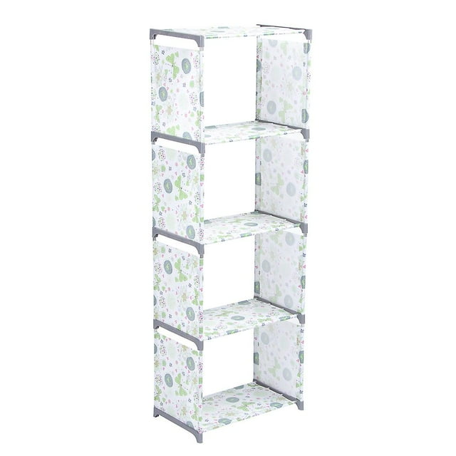 Bibliothèque sur pied multicouche, étagère de rangement, organisateur pour la maison, pour salon, chambre à coucher, motif floral