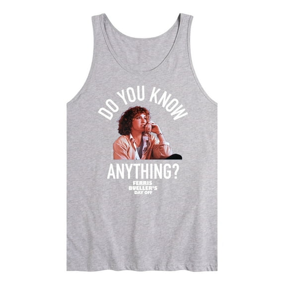 Ferris Bueller's Day Off - Do You Know Anything - Men's Jersey Tank Top