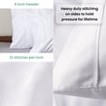 thumbnail image 5 of Weddingly Certified 100% Tencel Lyocell Sheets|4 piece set|Sateen Weave|True Carbon Zero|Gentle to skin|Genuity tags included|Body temperature regulation|Natural sheen|Austrian Eucalyptus(Full,White), 5 of 5