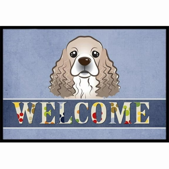 Carolines Treasures  Cocker Spaniel Welcome Indoor & Outdoor Mat, 24 x 36 in.