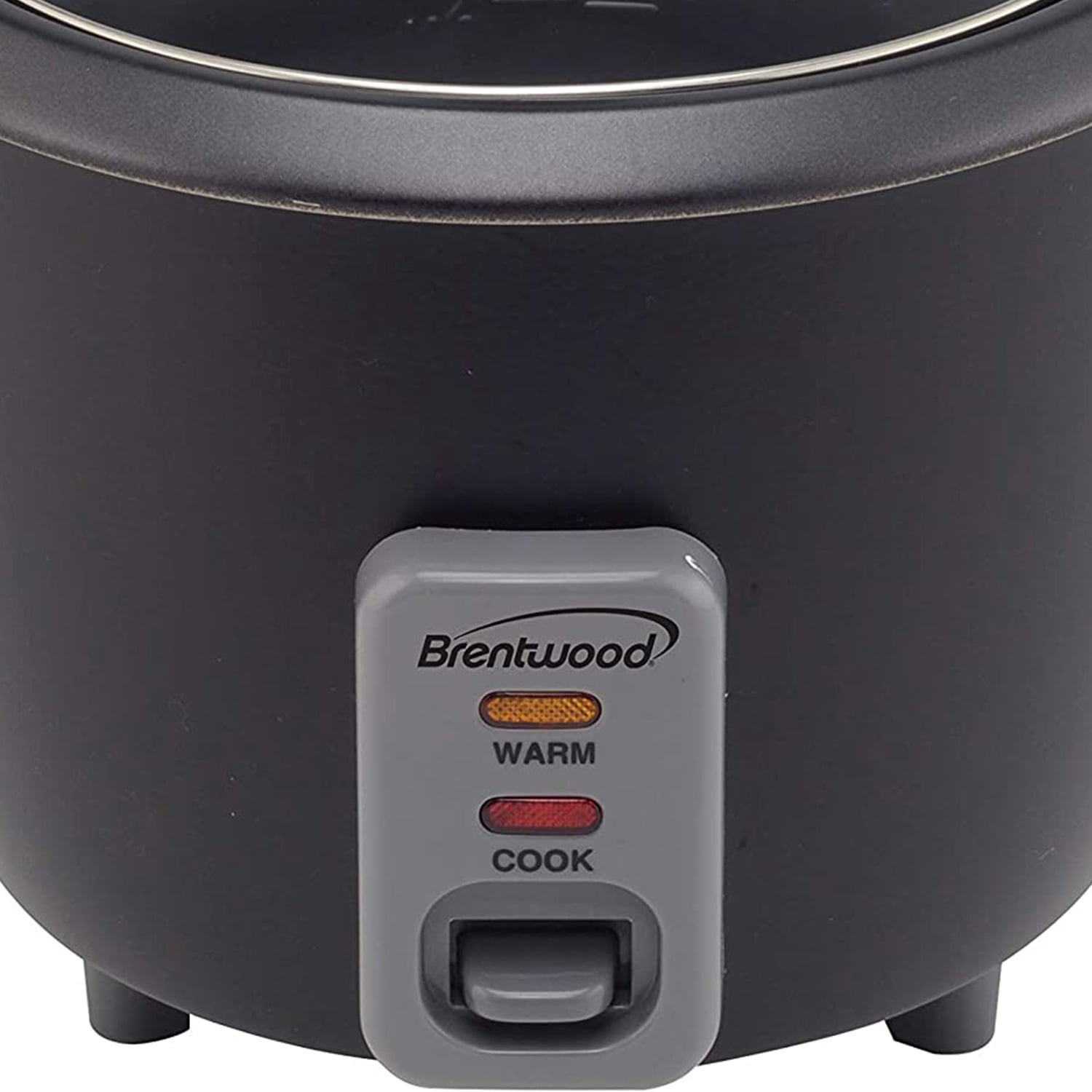 Brentwood TS-700BK 4-Cup Uncooked/8-Cup Cooked Rice Cooker and Food Steamer, Black