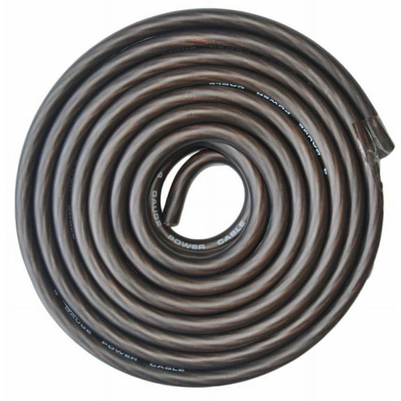 XP Audio X4G50BK 4 Gauge 50 FT COPPER CCA Black Flex Power Wire Strands High Voltage Marine Cable