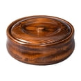 thumbnail image 1 of Cuenco de madera duradero, redondo, multiusos, decorativo, de madera maciza, para guardar cereales. 23cmx7.5cm, 1 of 9