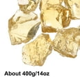 thumbnail image 3 of Uxcell Fire Glass for Fire Pit, 1.18"-1.97" High Luster Reflective Glass Rocks, Yellow, 3 of 5
