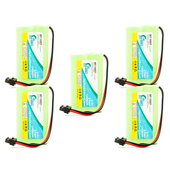 5x Pack Compatible RadioShack 940-1736 (Handset) Battery - Compatible for RadioShack BT-1007 Cordless Phone Battery (1200mAh, 2.4V, NI-MH)