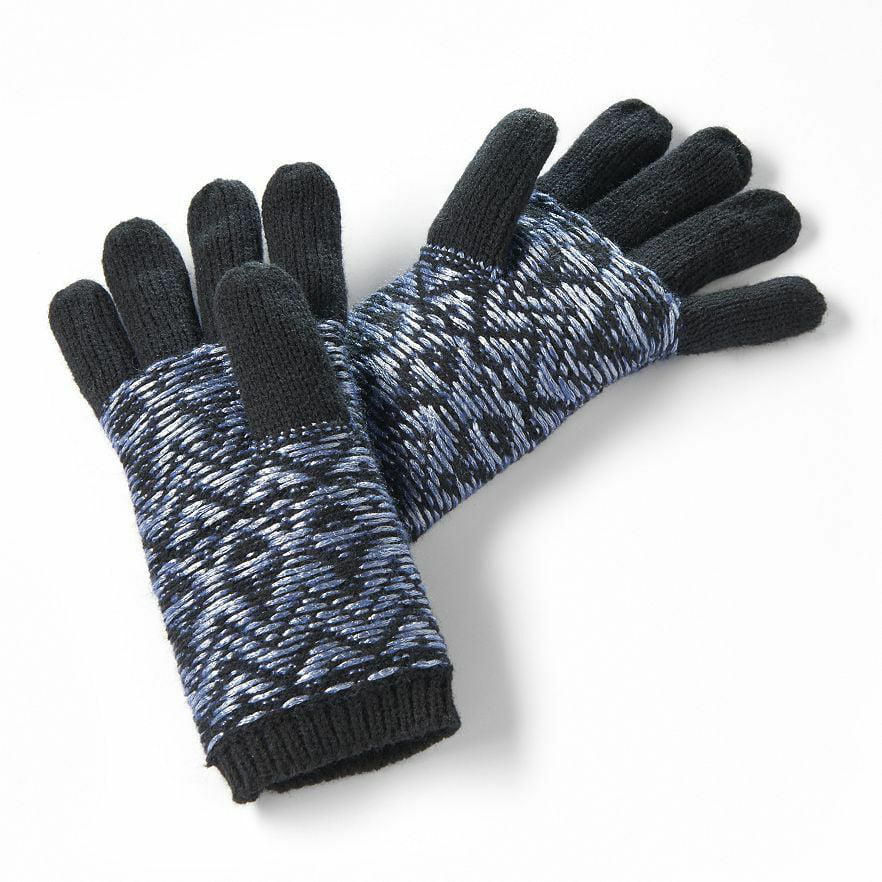 YUHAN WANG Synthetic Shawl Gloves Black Womens Accessories Gloves 