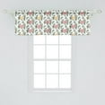 thumbnail image 2 of Floral Window Valance, Artwork of Leafy Flourishes on a Plain Background, Curtain Valance for Kitchen Bedroom Decor with Rod Pocket, 54" X 18", Multicolor, by Ambesonne, 2 of 2