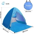 thumbnail image 2 of Sarapandan Pop Up Beach Shelter/Beach Tent for 2-3 People, Outdoor Camping Tent, Automatic Portable Family Beach Tent with Zipper Door and UV Protection 50+ for Sports, Picnic,, 2 of 5