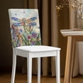 thumbnail image 2 of TSOVTHRID Decorative Chair Back Cover for Dining Room Kitchen Chair Cover Removable Chairs Slipcovers for Holiday Party Festival Decor,Dragonfly Floral Oil Painting Print, Set of 1, 2 of 7