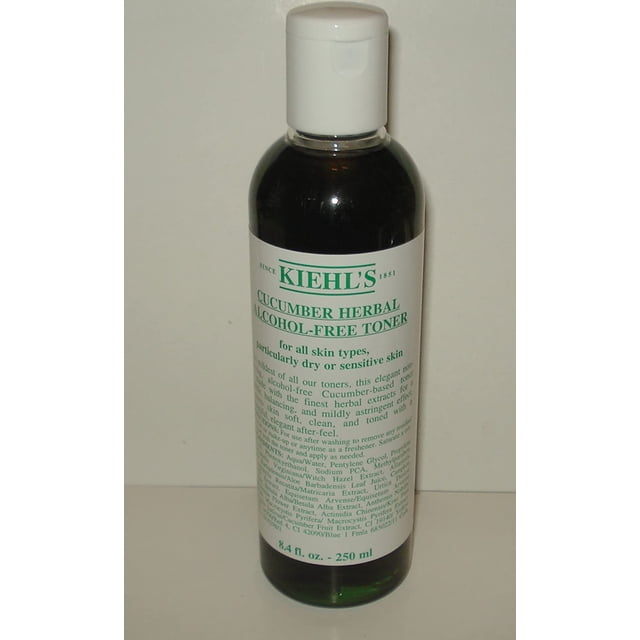 KIEHL'S Kiehl's Cucumber Herbal All Skin Types Tóner sin alcohol para unisex, 8.4 onzas