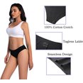 thumbnail image 5 of Paquete de 6 ropa interior de bikini invisible sin costuras para mujer, cobertura de media espalda, XL JAMW Sencillez, 5 of 5