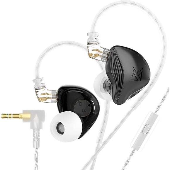 wonima11 KZ ZEX in Ear Earphones, Electrostatic Wired HiFi Earbuds, KZ Low Voltage Electrostatic Dual Magnetic Dynamic Unit Noise Cancelling Headphones(Black Mic)