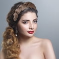 thumbnail image 4 of Cloth-wrapped Wavy Hair With Tooth Comb Textured Hair Hair Hairpin Headdress, 4 of 6