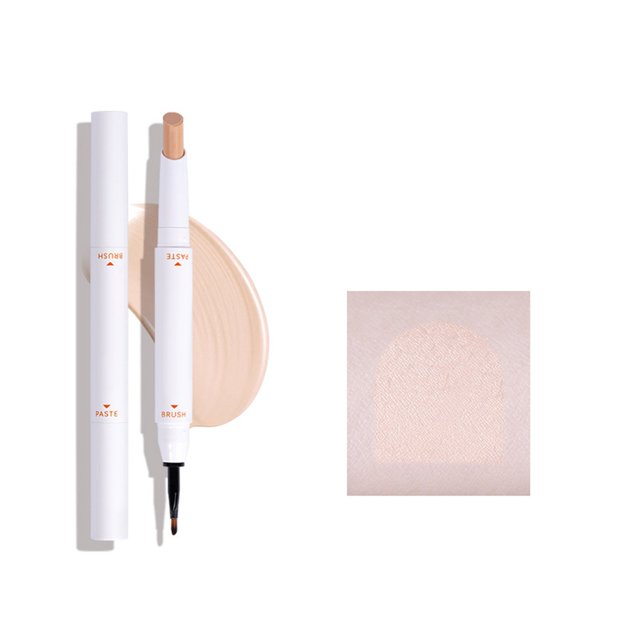 WIFKLSIIPG Double Head Lightweight Coverage Highly Pigmented Finish Light Beige Long Lasting Concealer Correction Coverage Hydrating