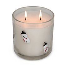Mainstays Embedded Red Bow Icon 2-Wick Soy Blend Candle, Cinnamon, 14 ...