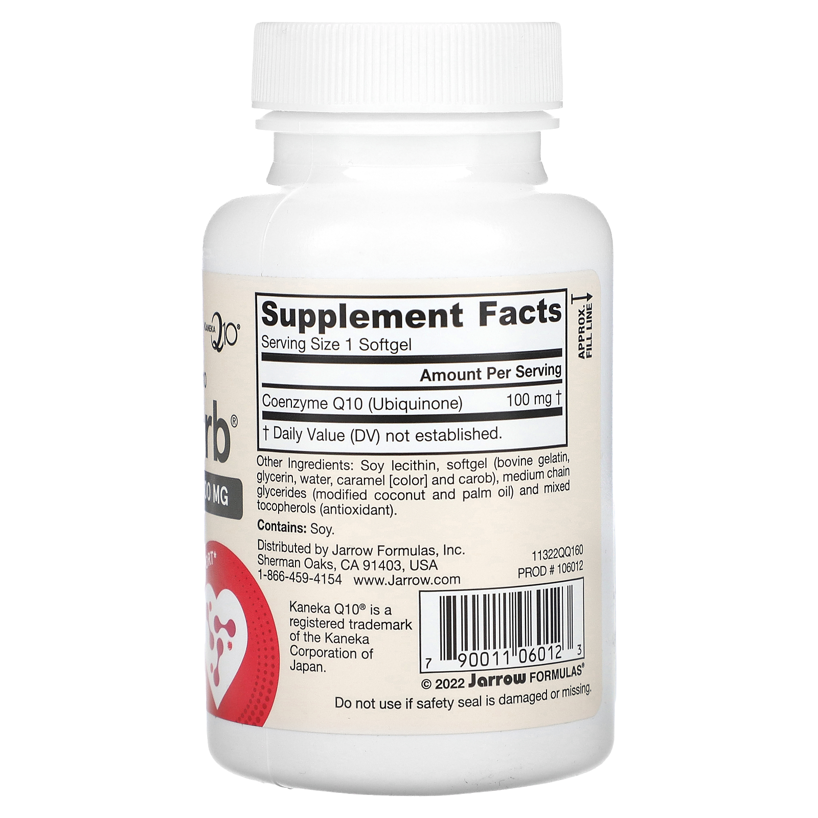 Jarrow Formulas Q-Absorb Co-Q10, Supports Heart Function, 100 mg, 60 Softgels