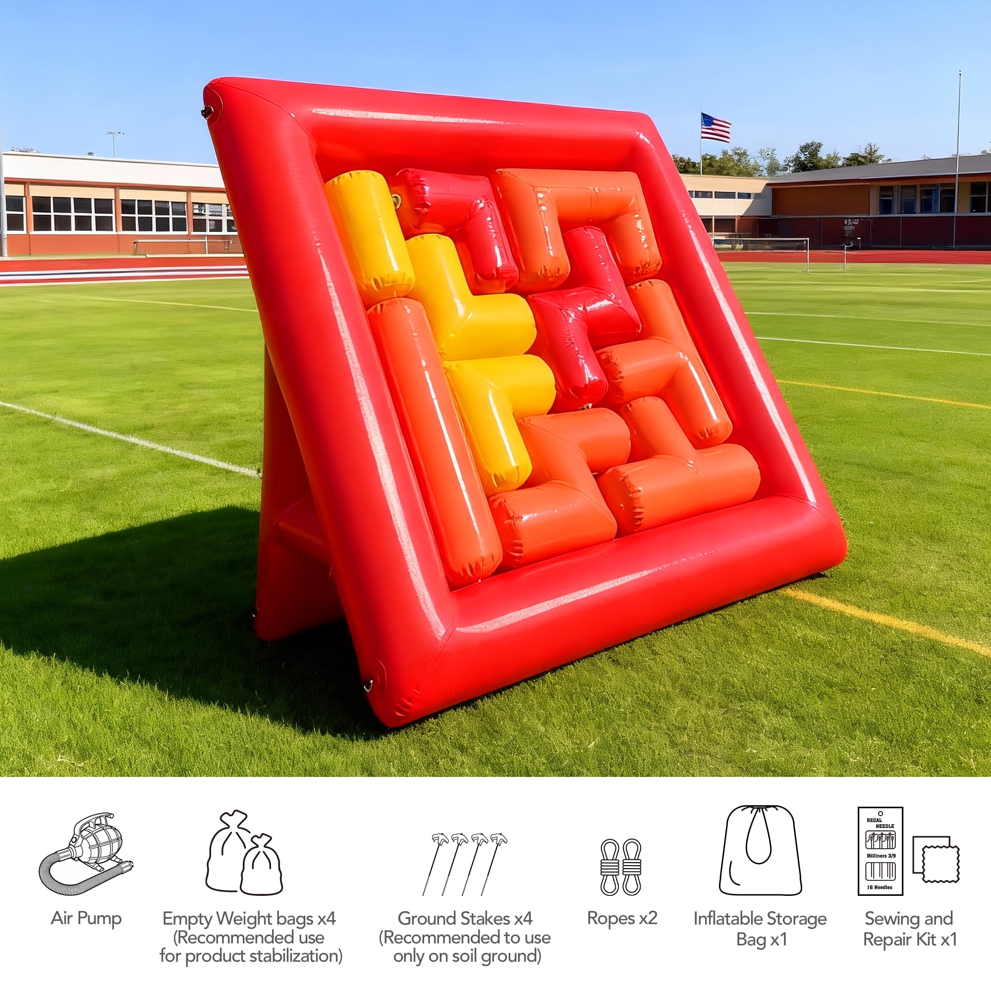 Wellcomer 7FT Inflatable Airtight PVC Puzzle Challenge , Competition Game for Events & Carnivals