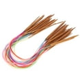 thumbnail image 4 of Agujas de suéter de bambú anular doble carbonizado de tubo de plástico multicolor (100 cm/39,4 pulgadas), 4 of 7