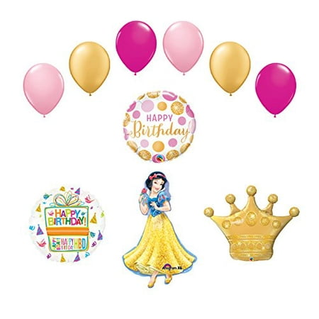 Snow White Birthday - Snow White Crown Princess Balloon Birthday Party Supplies and Decorations