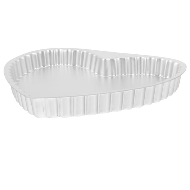 Molde para pasteles en forma de corazón, molde para hornear antiadherente de aleación de aluminio con Base extraíble