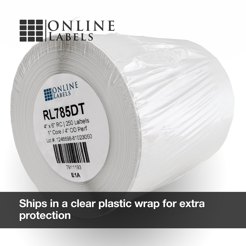 4 x 6 Shipping Labels for Direct Thermal Printers - Online Labels (12 Rolls)