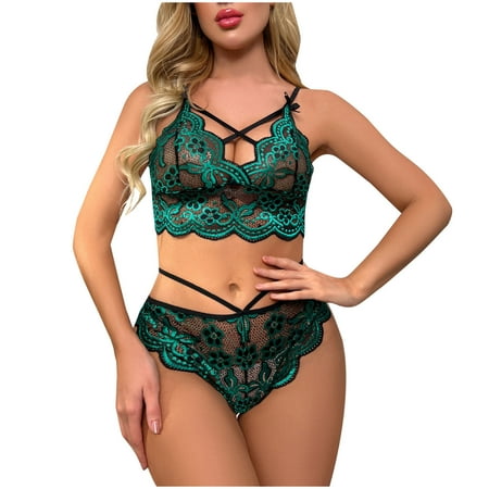 

Shapewear for Women Tummy Control Sentiment Underwear Splices Lace Of Two Appeal Suit Show Pajamas on The Back Lingerie Set Tummy Control Shapewear Clearance Green XL