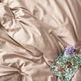 thumbnail image 3 of SUSSEXHOME Dream Cream Cotton Duvet Cover Set Mink, 1 Duvet Cover, 1 Fitted Sheet and 2 Pillowcases, Queen Size Cotton Duvet Cover Set, Machine Washable, Iron Safe, Hypoallergenic, Breathable, 3 of 7