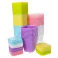 thumbnail image 5 of LEORX 60 Set of Square Plastic Flower Pots for Indoor Planting with Moisture Collection, 5 of 8