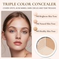 thumbnail image 2 of Tricolor Concealer, 2025 Tri Color Face Concealer Highlight Contour Palette Pot, Upgrade Colors Correcting for Mature Light Medium Skin, 2 of 5