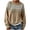 Khaki, variant on Womens Plus Size Sweaters Knitted Vintage Sweater Comfy Loose Crew Neck Fall Winter Pullovers, S-3XL